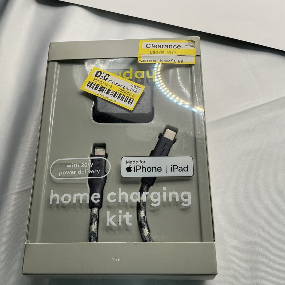 6' Lightning to USB-C Power Delivery Home Charging Kit - heyday ™